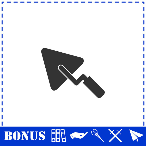 Иконка лопатки плоская. Простой векторный символ и значок бонуса - Вектор,изображение
