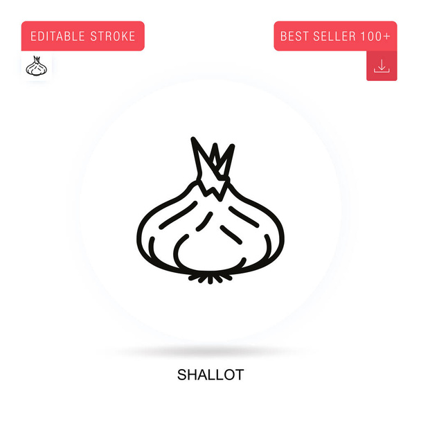 Shallot flat vector icon. Vector isolated concept metaphor illustrations. - Vector, Image