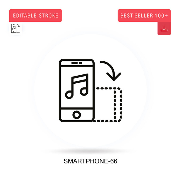 Smartphone-66 flat vector icon. Vector isolated concept metaphor illustrations. - Vector, Image
