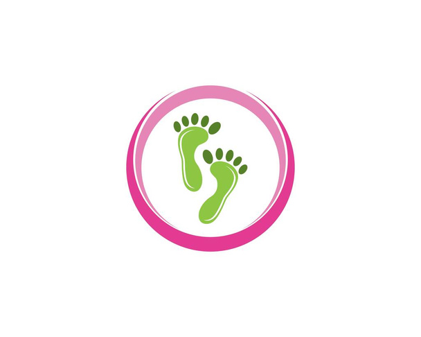 Plantilla de vector de logotipo de salud del pie - Vector, imagen