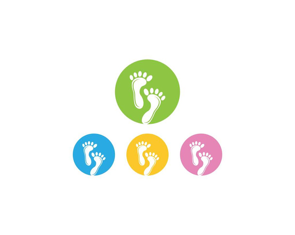 Векторный шаблон логотипа ноги - Вектор,изображение