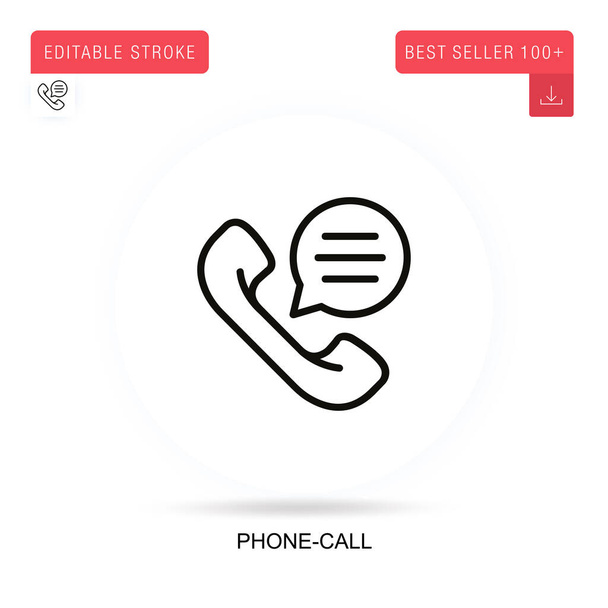 Phone-call flat vector icon. Vector isolated concept metaphor illustrations. - Vector, Image