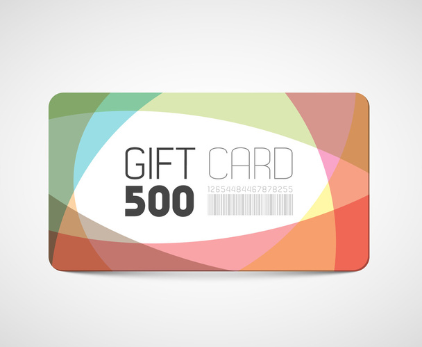 Modern gift card template - Vector, Image
