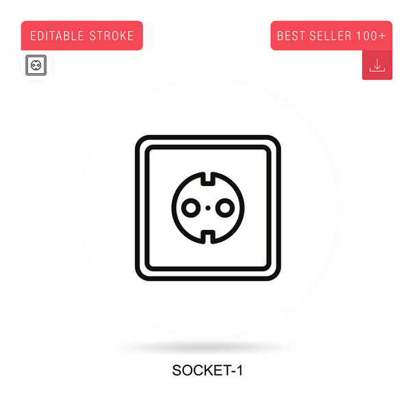 Socket-1 flat vector icon. Vector isolated concept metaphor illustrations. - Vector, Image