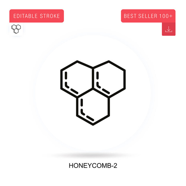 Honeycomb-2 icono de vector plano. Ilustraciones de metáforas conceptuales aisladas vectoriales. - Vector, imagen
