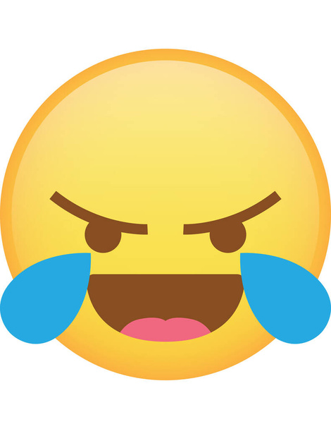 enojado reaccionar emoji icono vector ilustración - Vector, Imagen
