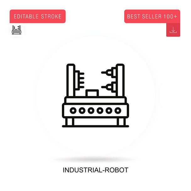 Industriële robot vlakke vector icoon. Vector geïsoleerde concept metafoor illustraties. - Vector, afbeelding