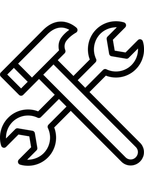 wrench flat vector icon - Vector, Image
