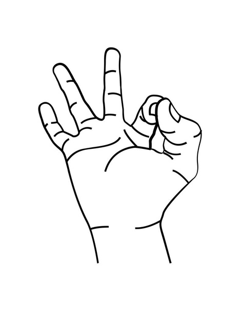 mano gesto icono vector ilustración diseño gráfico - Vector, Imagen