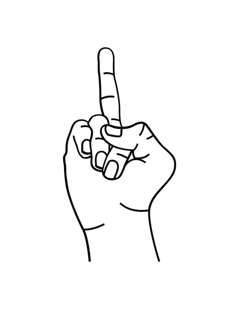 hand gesture icon, vector illustration - Vector, Image