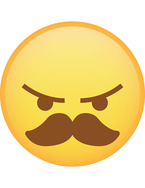 arrabbiato reagire emoji icona vettoriale illustrazione - Vettoriali, immagini