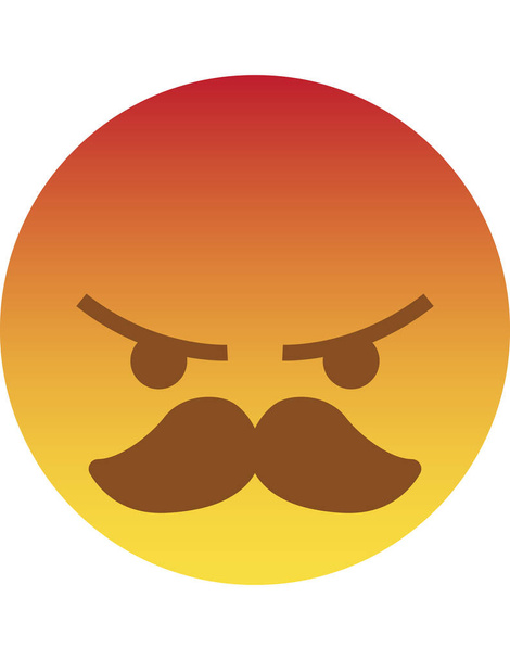 enojado reaccionar emoji icono vector ilustración - Vector, Imagen