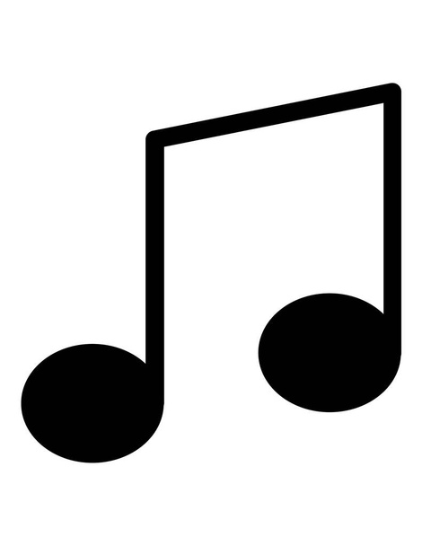 иконка музыкальной ноты, векторная иллюстрация - Вектор,изображение