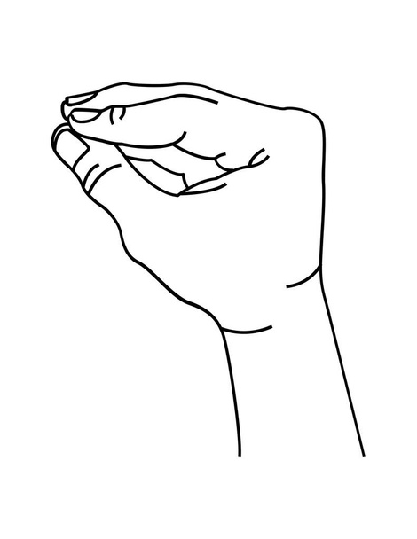 mão segurando um punho humano, ilustração vetorial - Vetor, Imagem
