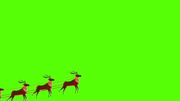 Santa Claus притягує інсталятори на зеленому екрані Chroma key flat animation - Кадри, відео