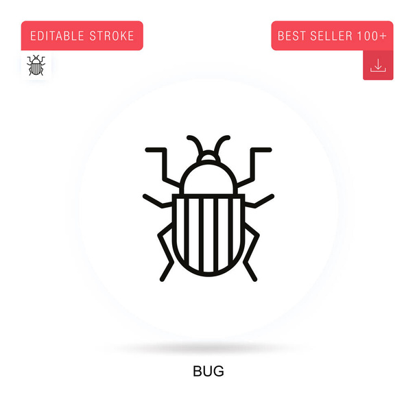 Bug flat vector icon. Vector isolated concept metaphor illustrations. - Vector, Image