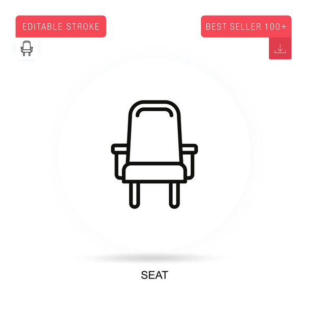 Seat Flat Vector Icon. Vektor isolierte Konzeptmetapher-Illustrationen. - Vektor, Bild