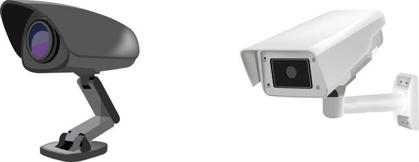 camera 's voor videobewaking en beveiliging - Vector, afbeelding