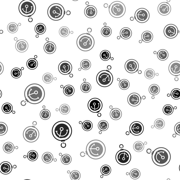 Icône Baromètre noir isolé motif sans couture sur fond blanc. Vecteur. - Vecteur, image