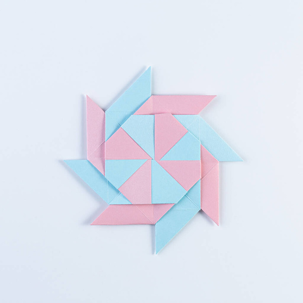 Origami Star. Made with square sheets of paper. - Φωτογραφία, εικόνα