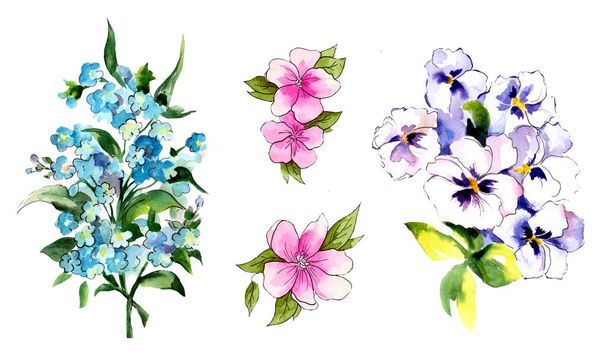 akvarell rajz virágok - Fotó, kép