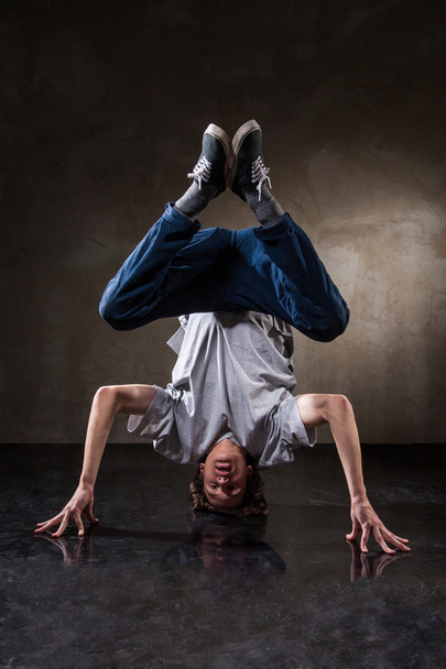 Hip hop dancer jumping and dancing - Fotó, kép