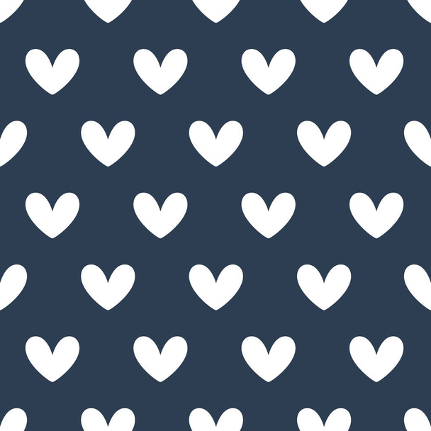 Heart signs seamless pattern, vector romantic background. Cute pink repeated texture with simple hearts shapes for valentine day cards - Vektor, kép