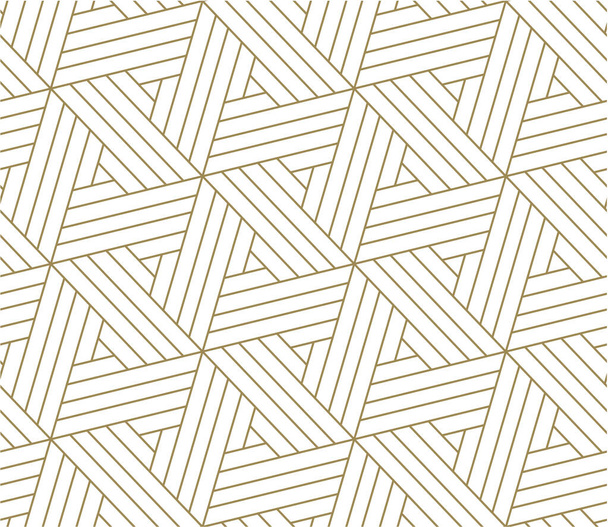 Modern egyszerű geometriai vektor zökkenőmentes minta arany vonal textúra fehér háttér. Könnyű elvont tapéta, fényes csempe háttér. - Vektor, kép