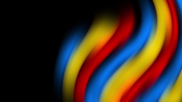 Abstract wave of primary colors - background animated element - Footage, Video