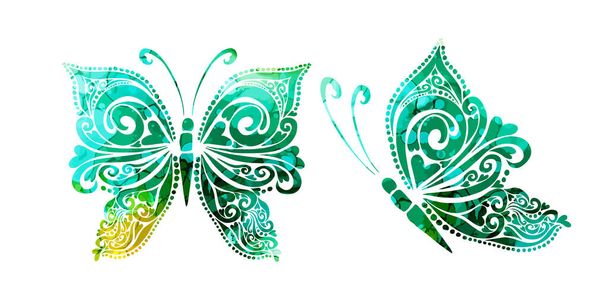 La mariposa abstracta es multicolor. Vector - Vector, imagen