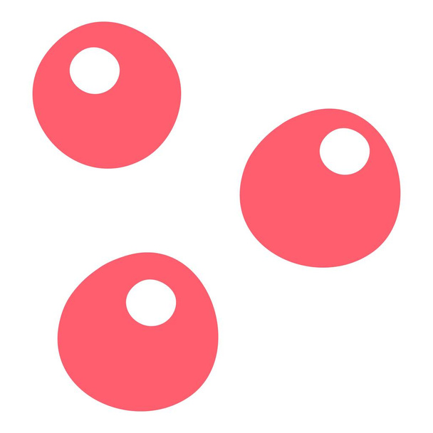 Red candy balls icon, flat style - Vector, Image