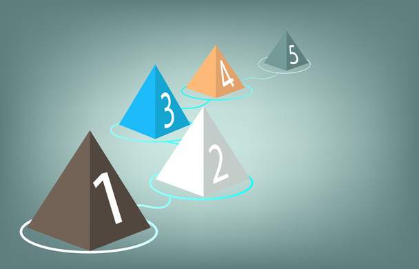 infographics business triangle - Vector, imagen