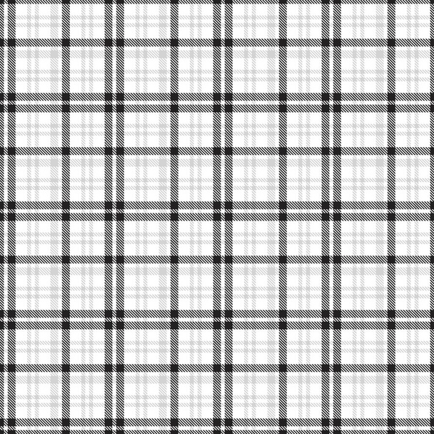 Preto e branco Glen xadrez texturizado padrão sem costura adequado para têxteis e gráficos de moda - Vetor, Imagem