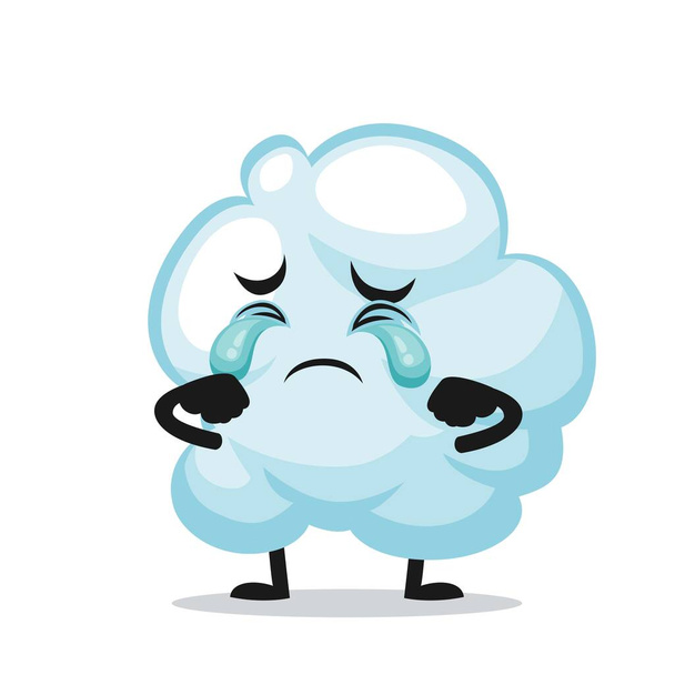 Векторні ілюстрації хмарного талісмана або персонажа плачу
 - Вектор, зображення
