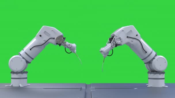 robotic arm isolated  - Footage, Video