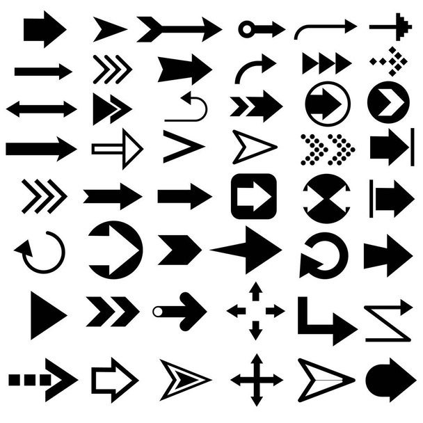 Gran conjunto de flechas vector iconos - Vector, Imagen
