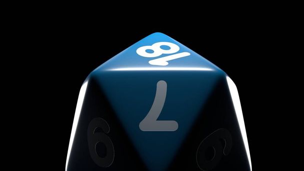 RPG dice on dark on black background. 3d illustration - 写真・画像