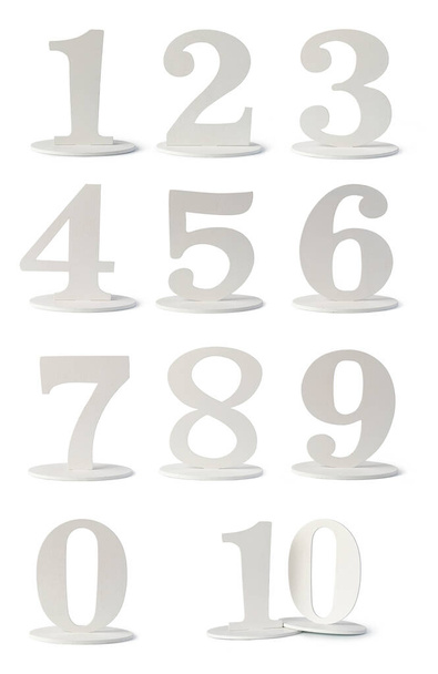 цифри ізольовані на білому тлі
 - Фото, зображення