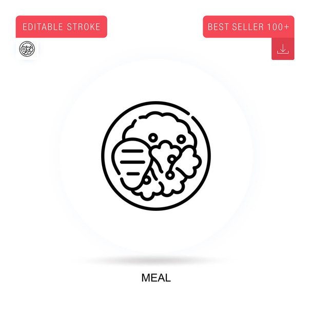 Meal flat vector icon. Vector isolated concept metaphor illustrations. - Vector, Image