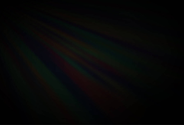 Dark Black vector texture with colored lines. - Vector, imagen