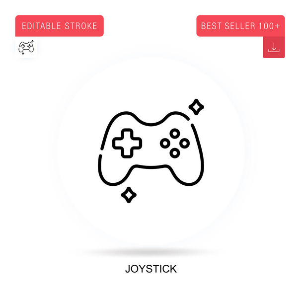 Joystick flat vector icon. Vector isolated concept metaphor illustrations. - Vector, Image