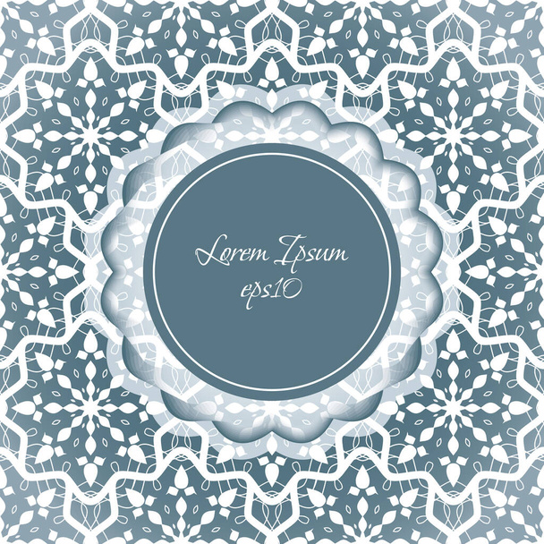 New Year card; wedding invitation; lace in the form of snowflakes. Vector cover for a book, magazine or greeting card for the New Year, Christmas or other winter holiday with openwork snowflakes - Vector, Image