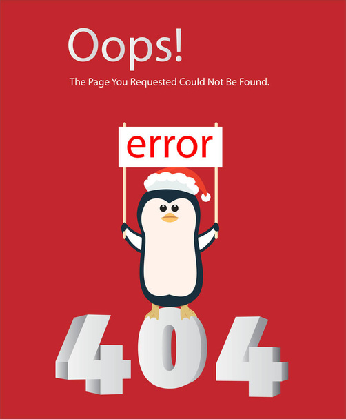 ウェブサイト用404エラーページテンプレート。404アラートフラットデザイン. - ベクター画像