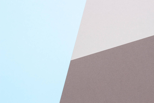 Astratto sfondo texture geometrica di moda pastello blu e grigio carta a colori tono. Vista dall'alto, piatta - Foto, immagini
