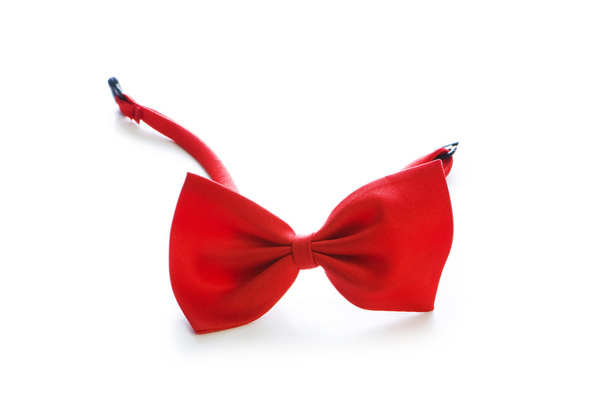 laço vermelho gravata isolada no branco
 - Foto, Imagem
