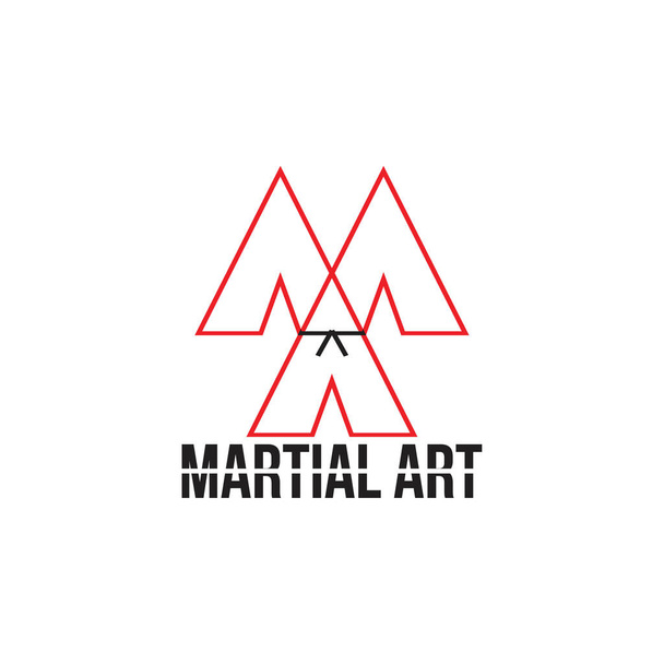 MA levél harcművészet logó design vektor - Vektor, kép