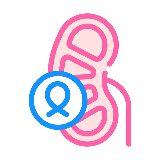 kidneys cancer color icon vector illustration sign - Vector, Image