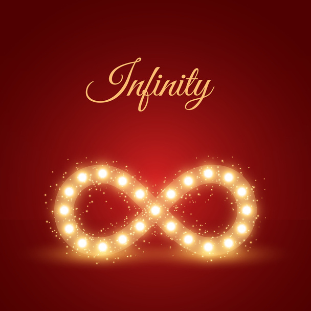 Glowing Infinity Symbol Background - Vektor, obrázek