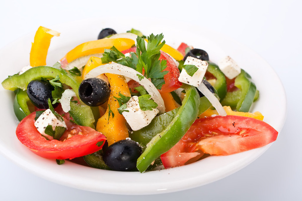 közelről egészséges görög saláta - Fotó, kép