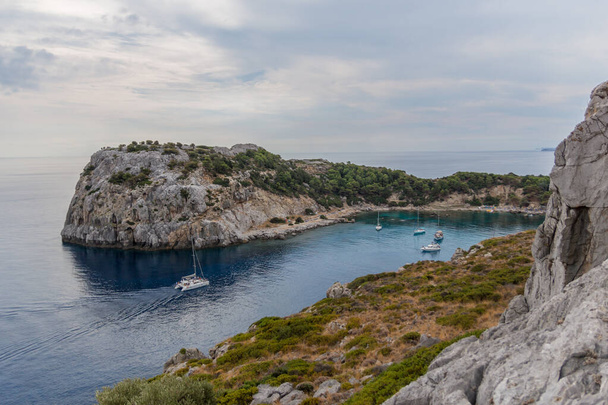 Holiday feeling on the Greek sun island in the eastern Mediterranean - Rhodes / Greece - Фото, изображение